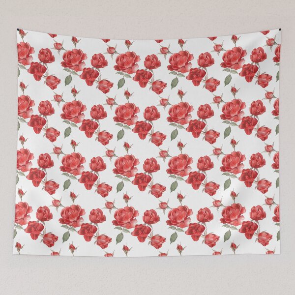 Item preview, Red roses (on white) designed and sold by Flowersforbear.