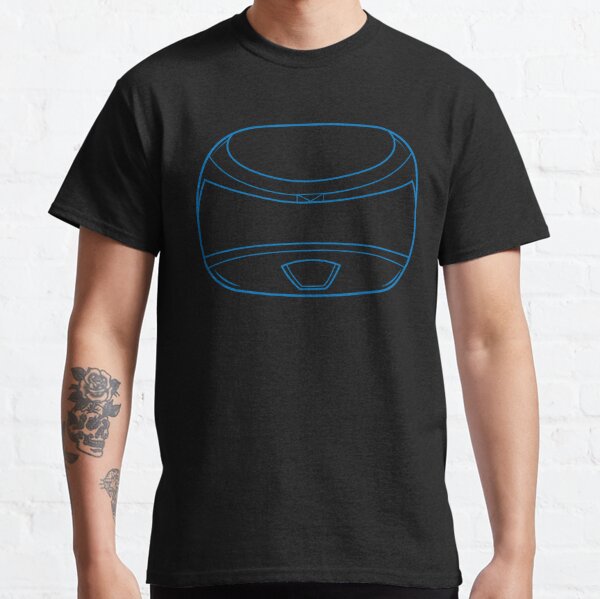 Blue Space Helmet Outline Classic T-Shirt