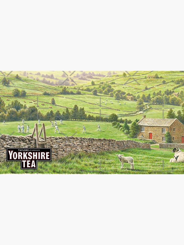 Yorkshire Tea landscape with logo Sticker for Sale by Yorkshire-goods