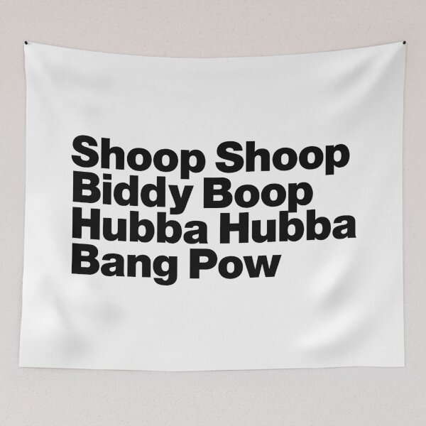 Item preview, Shoop Shoop Biddy Boop Hubba Hubba Bang Pow (black) designed and sold by dudethecreator.