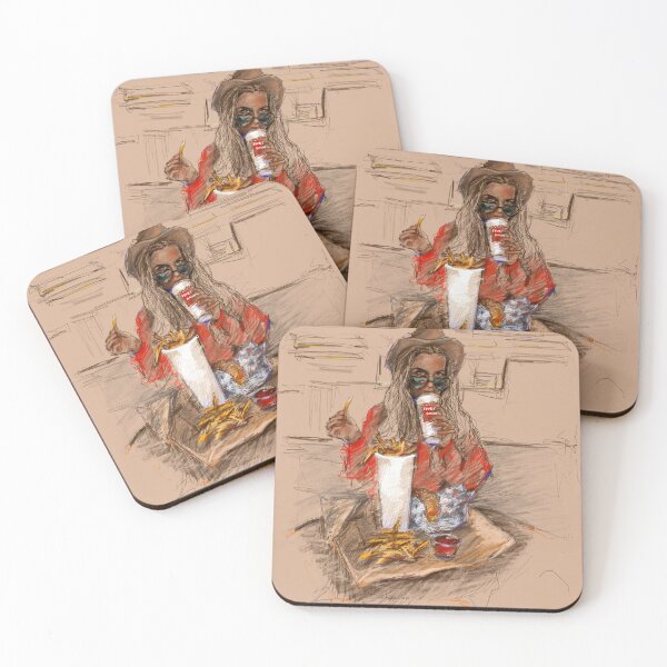 Item preview, Young Woman Eating in Five Guys designed and sold by Sukhasyan.