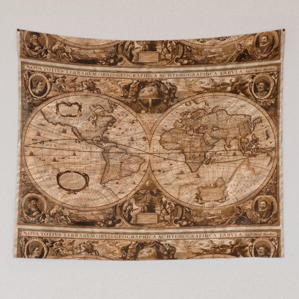 Item preview, Vintage World Map 1630 designed and sold by Vintage by Kaya.