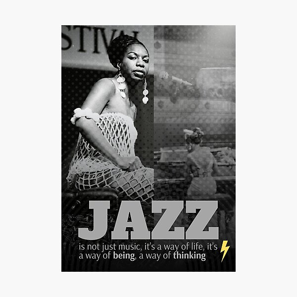 Item preview, Nina Simone, Quote, Fan Art, poster, Jazz, music, phone case, Sticker, gift card, artboard print, Hardcover Journals, iPhone Cases & Skins, Canvas Print, Framed Art Print, Photographic, Metal Print, designed and sold by SpiralStairShop.