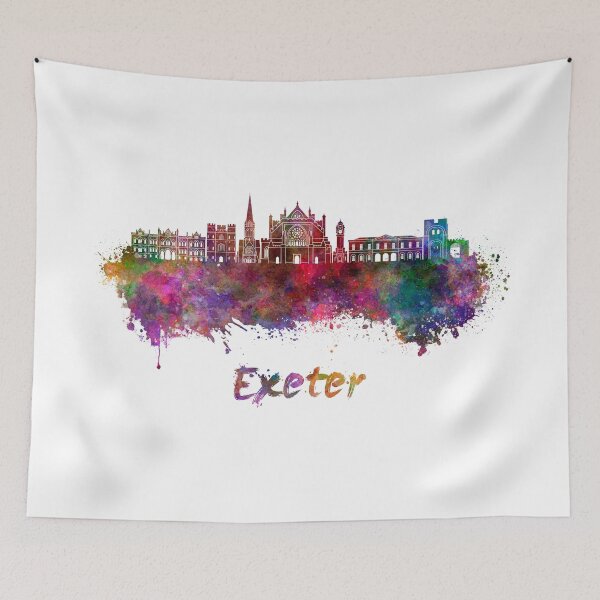Item preview, Exeter skyline in watercolor designed and sold by paulrommer.