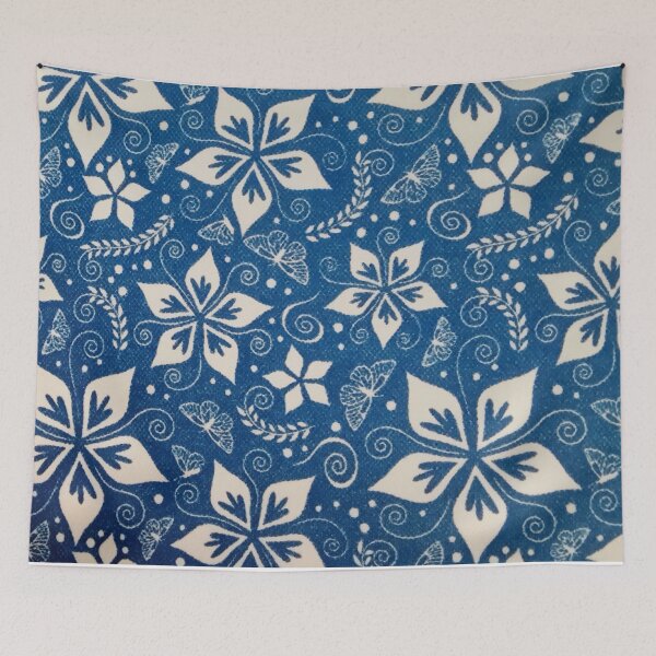 Item preview, Blue Flower Batik designed and sold by cbproduction.