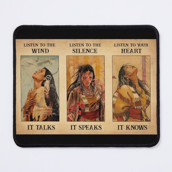 Item preview, Native american woman listen to the silence designed and sold by chinulove.