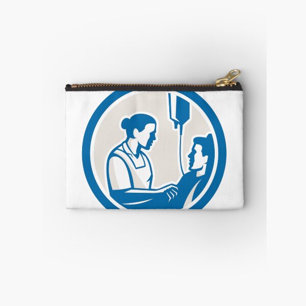 Item preview, Nurse Tending Sick Patient Circle Retro designed and sold by patrimonio.