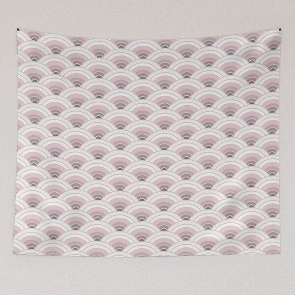 Item preview, Cream Japanese Seigaiha Pattern Wagara  designed and sold by ViewerEqualsPhoton.
