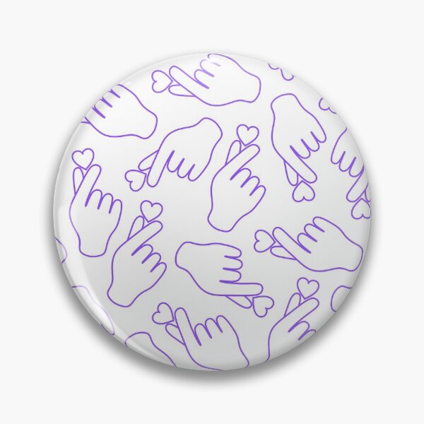 Item preview, Purple Finger Heart on White designed and sold by bom-iseul.