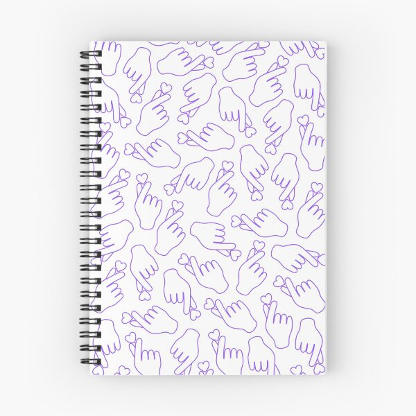 Item preview, Purple Finger Heart on White designed and sold by bom-iseul.