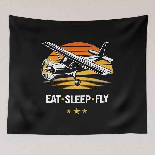 Item preview, Eat Sleep Fly Single Engine Airplane Pilot designed and sold by Uppercase Tees.