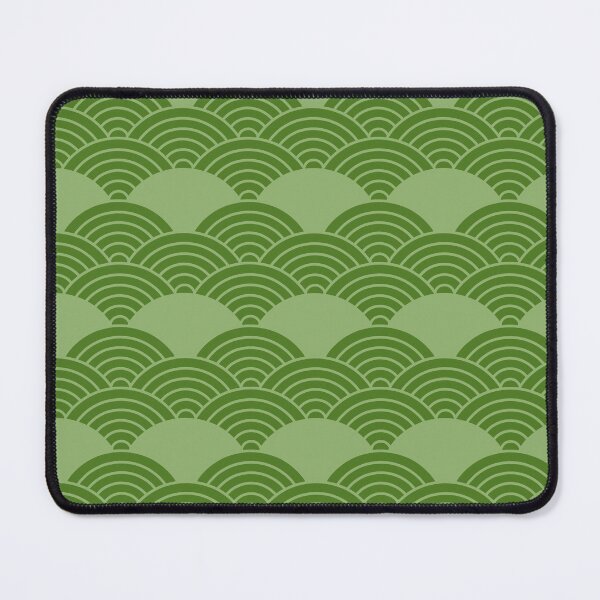 Item preview, Jade Japanese Seigaiha Pattern Wagara Ink And Grass Green Watercolor designed and sold by ViewerEqualsPhoton.