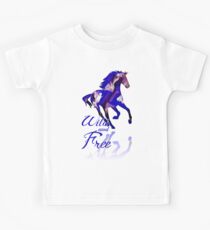 Wild and Free Equestrian Art Kids Tee