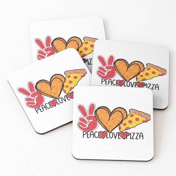 Item preview, Peace Love Pizza Lover Italian Gift Funny Pizzeria Dough Oven Food designed and sold by Style4You24.