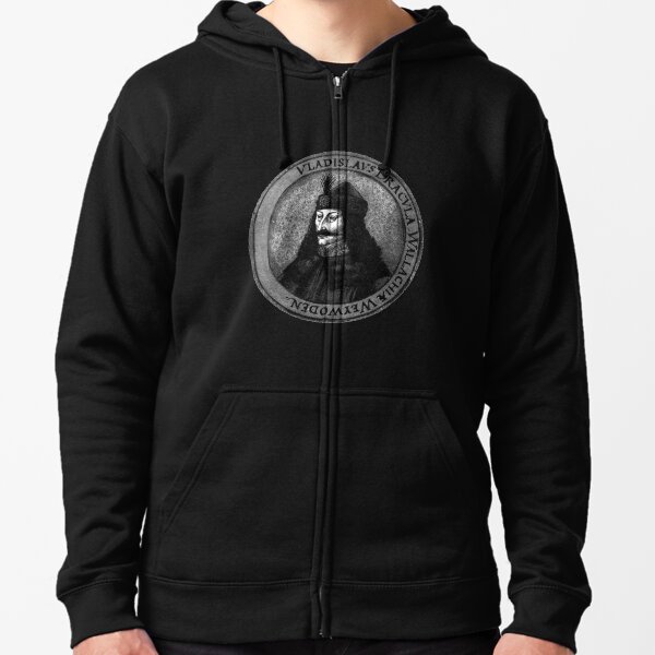 Vlad Dracula Tepes The Impaler Vampire Zipped Hoodie