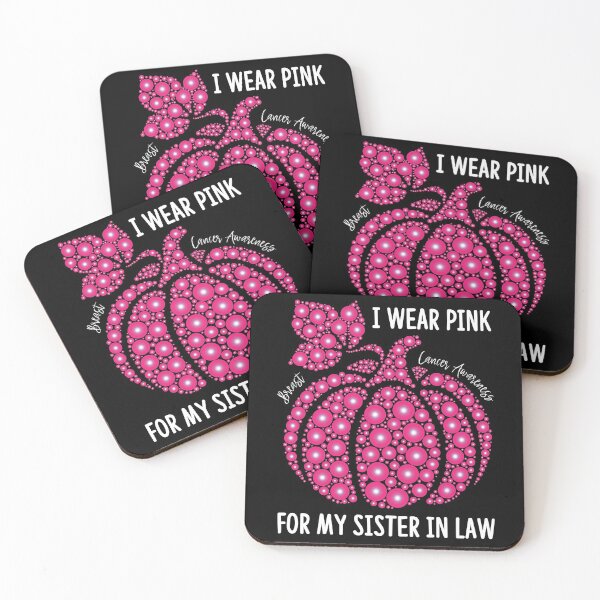 Item preview, I Wear Pink For My Sister In Law Breast Cancer Awareness Pink Pumpkin designed and sold by GravitiTees.