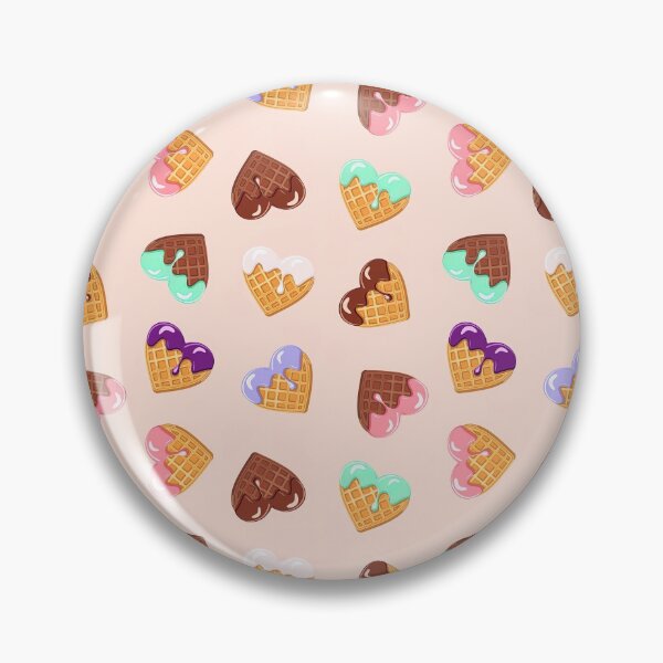 Item preview, Waffle Hearts Pattern, Waffle, Heart, Pink designed and sold by graphic-genie.