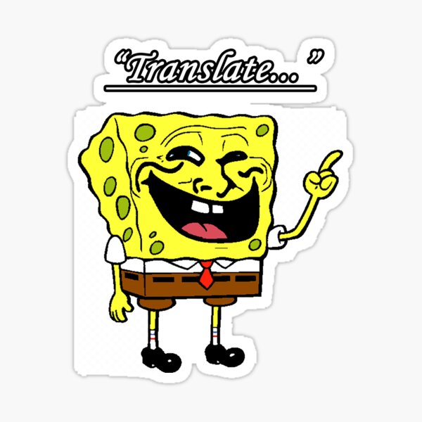 Spongebob funny face Sticker for Sale by stickers--Hakim