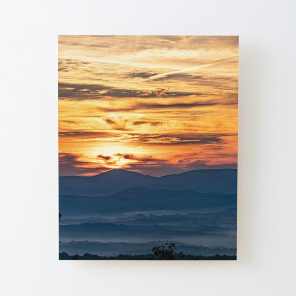 Sunrise at Talona Mountain Wood Mounted Print