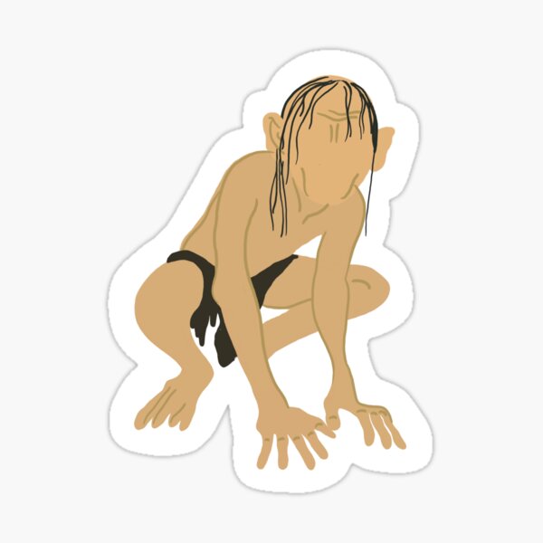 The Lord of the Rings Gollum sticker A5 size 5.8 x 8.3 inches GAME