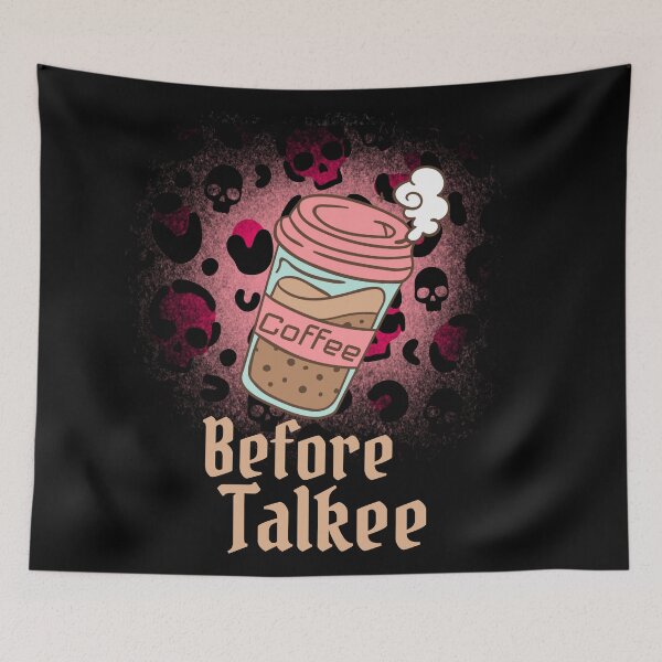 Item preview, Coffee before talkee leopard skull- funny coffee day designed and sold by Designs Of all kinds.