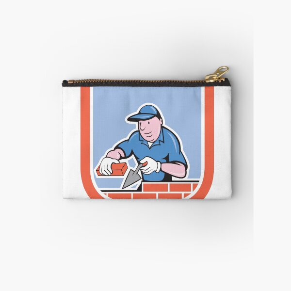 Item preview, Bricklayer Mason Plasterer Worker Cartoon designed and sold by patrimonio.