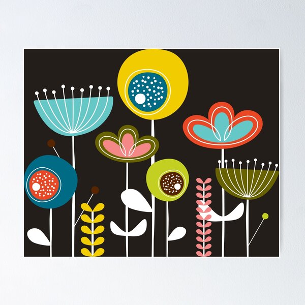 Item preview, Mid Century Flowers designed and sold by Amy VanMeter.