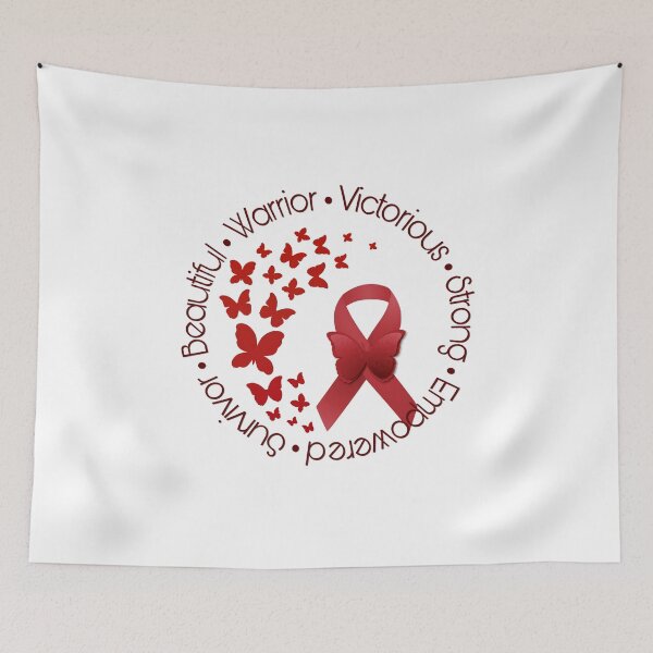 Item preview, Red Awareness Ribbon with Butterfly designed and sold by Alondra.
