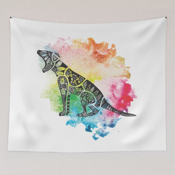 Item preview, Thylacine over Watercolour designed and sold by doodlesbydodo.