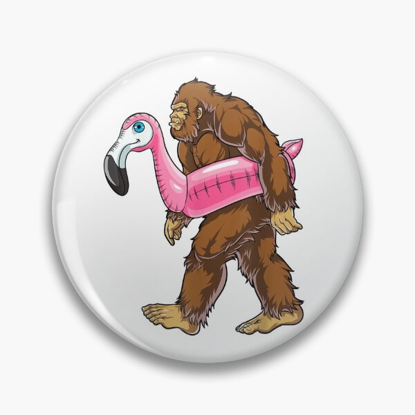 Item preview, Pool Party Bigfoot Flamingo T shirt Sasquatch Pink Float designed and sold by WarrenLotus.