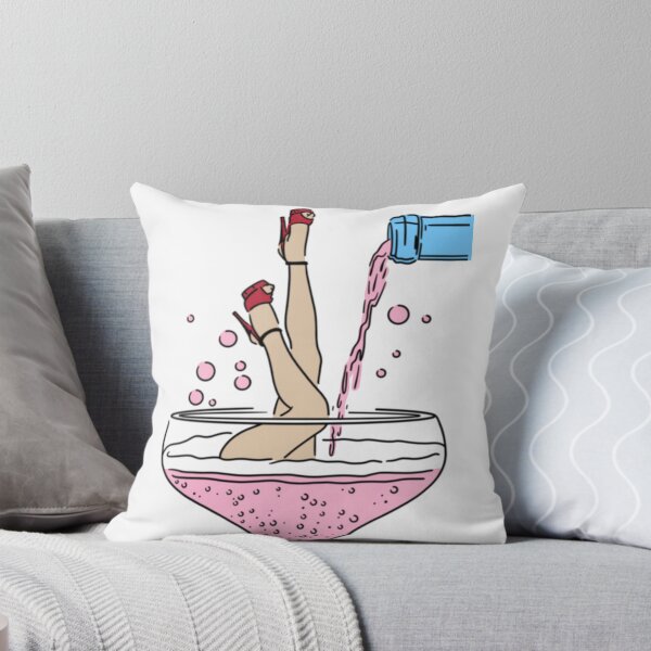 Item preview, Drowning in Champange Heel Girl Pink Pop Art  designed and sold by S33B3YOND.