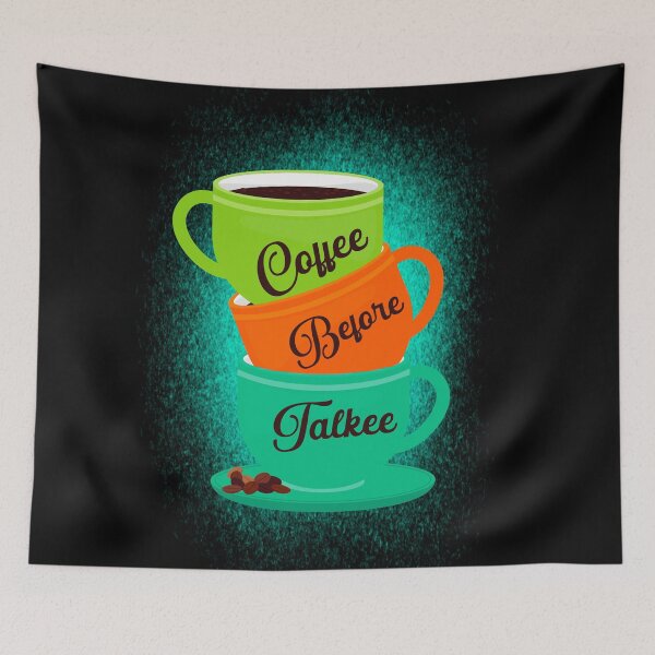 Item preview, Coffee before talkee bleach effect - funny coffee day designed and sold by Designs Of all kinds.