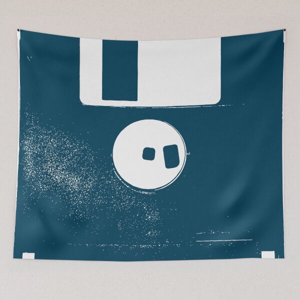 Item preview, Blue Retro Music Player Computer Floppy Disk designed and sold by Spindriftmerch.