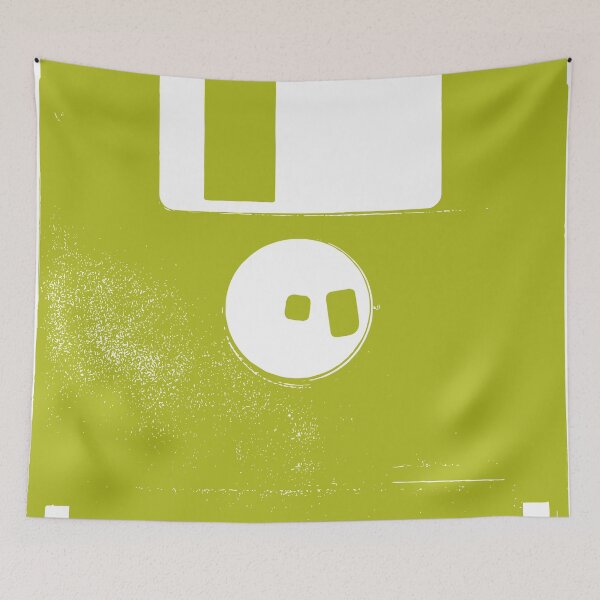 Item preview, Green Retro Music Player Computer Floppy Disk designed and sold by Spindriftmerch.