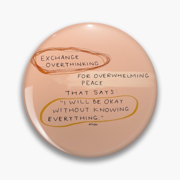 Item preview, Exchanging Overthinking for Overwhelming Peace - Blush Pink Inspiring Positive Quote designed and sold by morgansgoods.