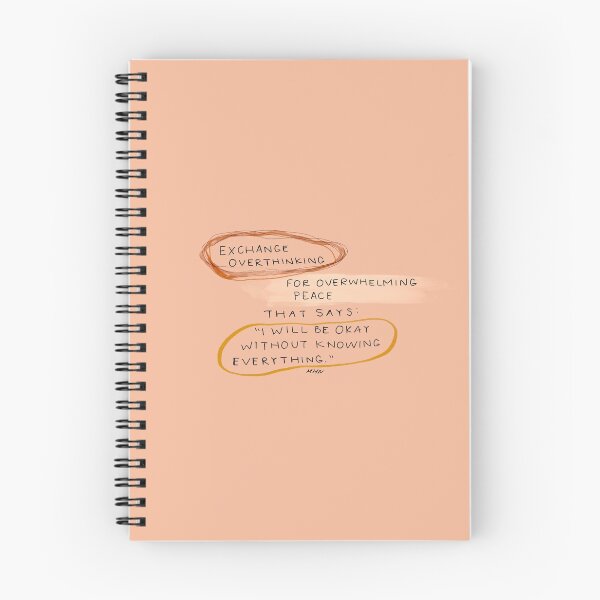 Item preview, Exchanging Overthinking for Overwhelming Peace - Blush Pink Inspiring Positive Quote designed and sold by morgansgoods.