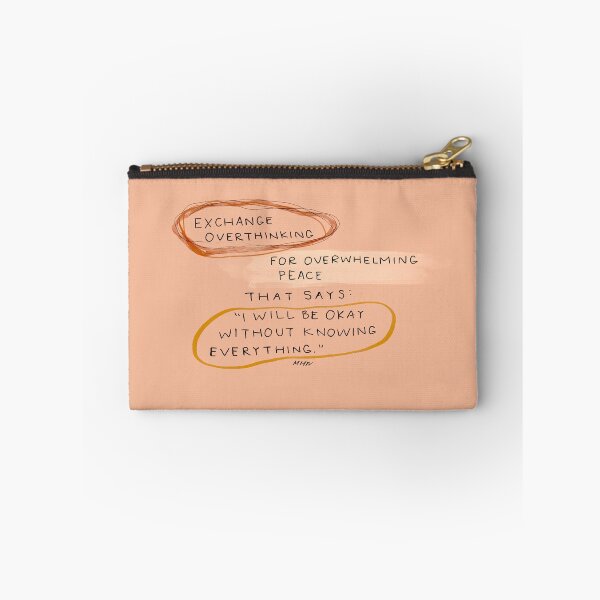 Item preview, Exchanging Overthinking for Overwhelming Peace - Blush Pink Inspiring Positive Quote designed and sold by morgansgoods.