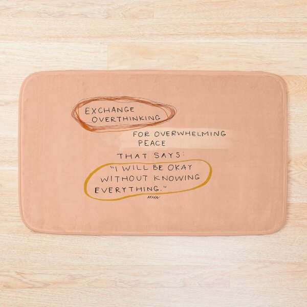 Item preview, Exchanging Overthinking for Overwhelming Peace - Blush Pink Inspiring Positive Quote designed and sold by morgansgoods.