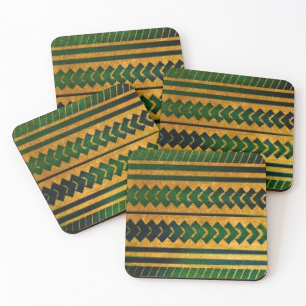 Item preview, Tribal Green and Gold designed and sold by MARIALOSA P.