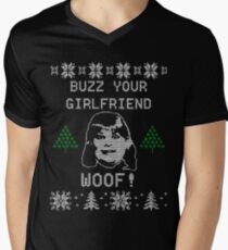 Buzz Your Girlfriend! WOOF! Men's V-Neck T-Shirt