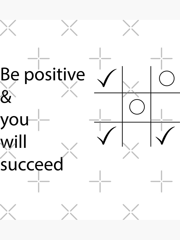 "Tic tac toe Inspirational funny quotes art" Sticker for Sale by