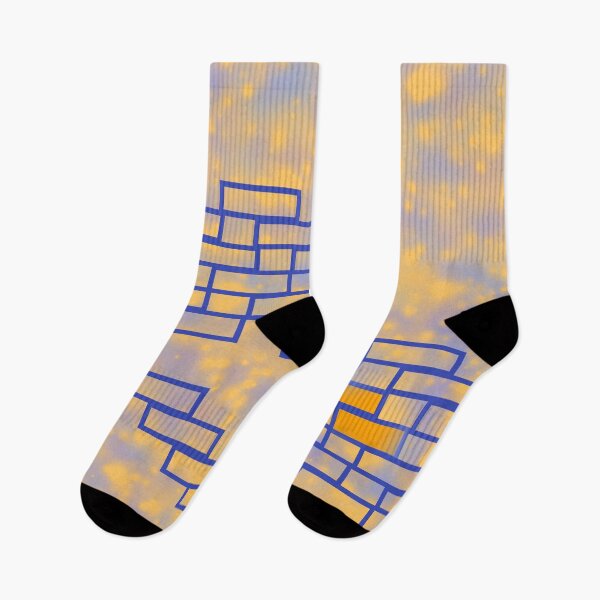 Item preview, Dappled Blue Bricks Abstract designed and sold by ArtMeetsPizza.