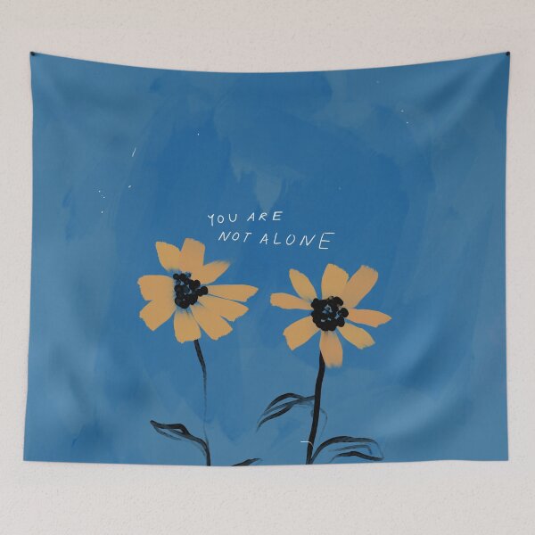 Item preview, You Are Not Alone - Friendship Flowers - Daisy Inspired - Blue Happy, Positive Aesthetic0 designed and sold by morgansgoods.
