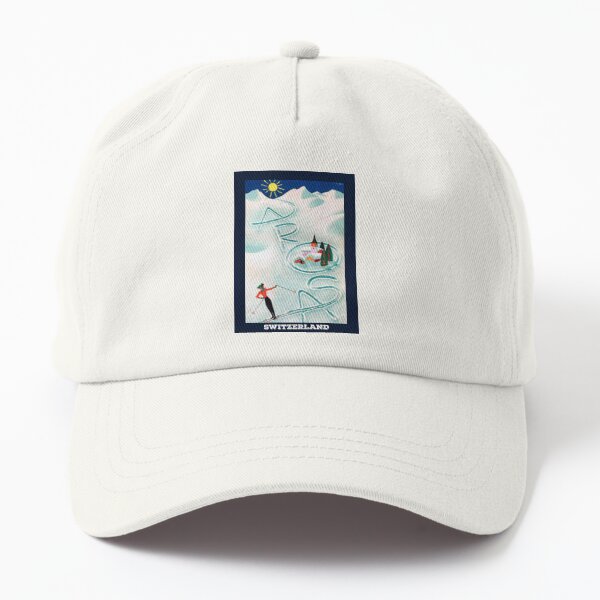 Arosa, Schweiz. Retro-Reiseplakat Dad Hat
