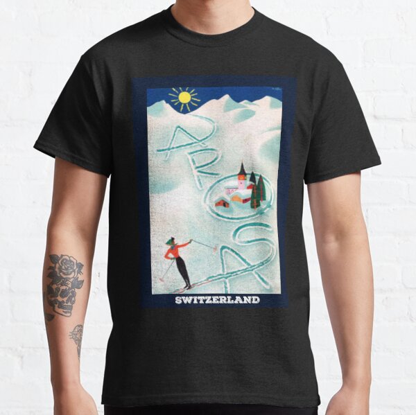 Arosa, Schweiz. Retro-Reiseplakat Classic T-Shirt