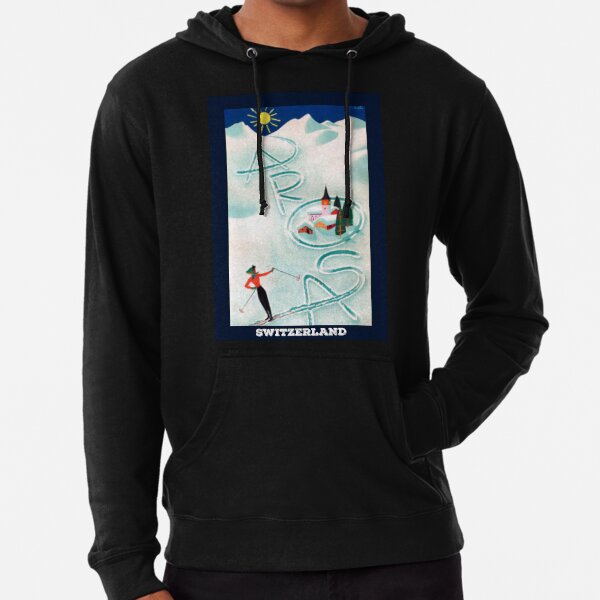 Arosa, Schweiz. Retro-Reiseplakat Leichter Hoodie