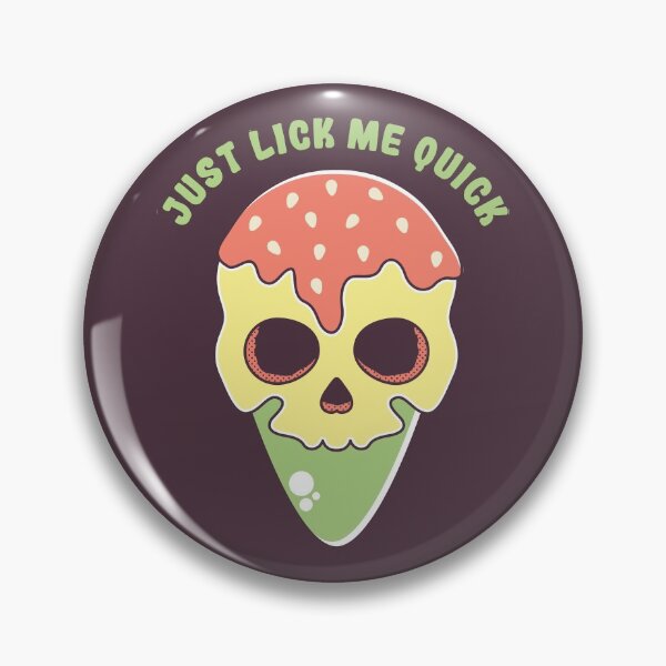 Item preview, Just lick me quick - Kawaii skull ice cream design for dessert lovers designed and sold by spacedowl.