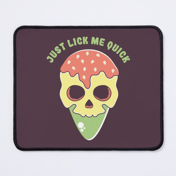 Item preview, Just lick me quick - Kawaii skull ice cream design for dessert lovers designed and sold by spacedowl.