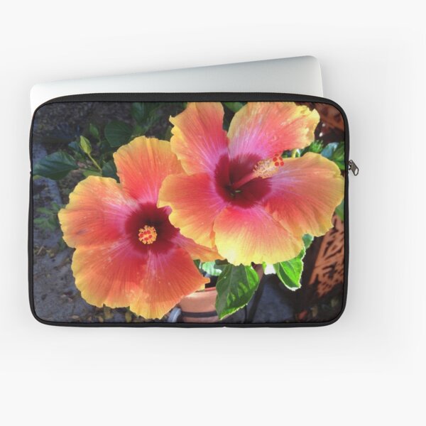 Hawaii Abstract Grunge Floral Handbag Laptop Bag Compatible 13-13.3 inch MacBook Air Pro 13 inch Laptop Messenger Tribal Vintage Hawaiian Hibiscus Flowers Wallpaper 