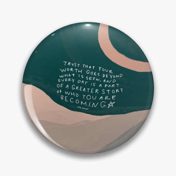 Item preview, Who You Are Becoming - Inspiring Positive Quote With Mountain and Moon designed and sold by morgansgoods.